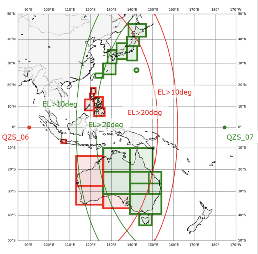MADOCA-PPP wide-area ionospheric correction service area